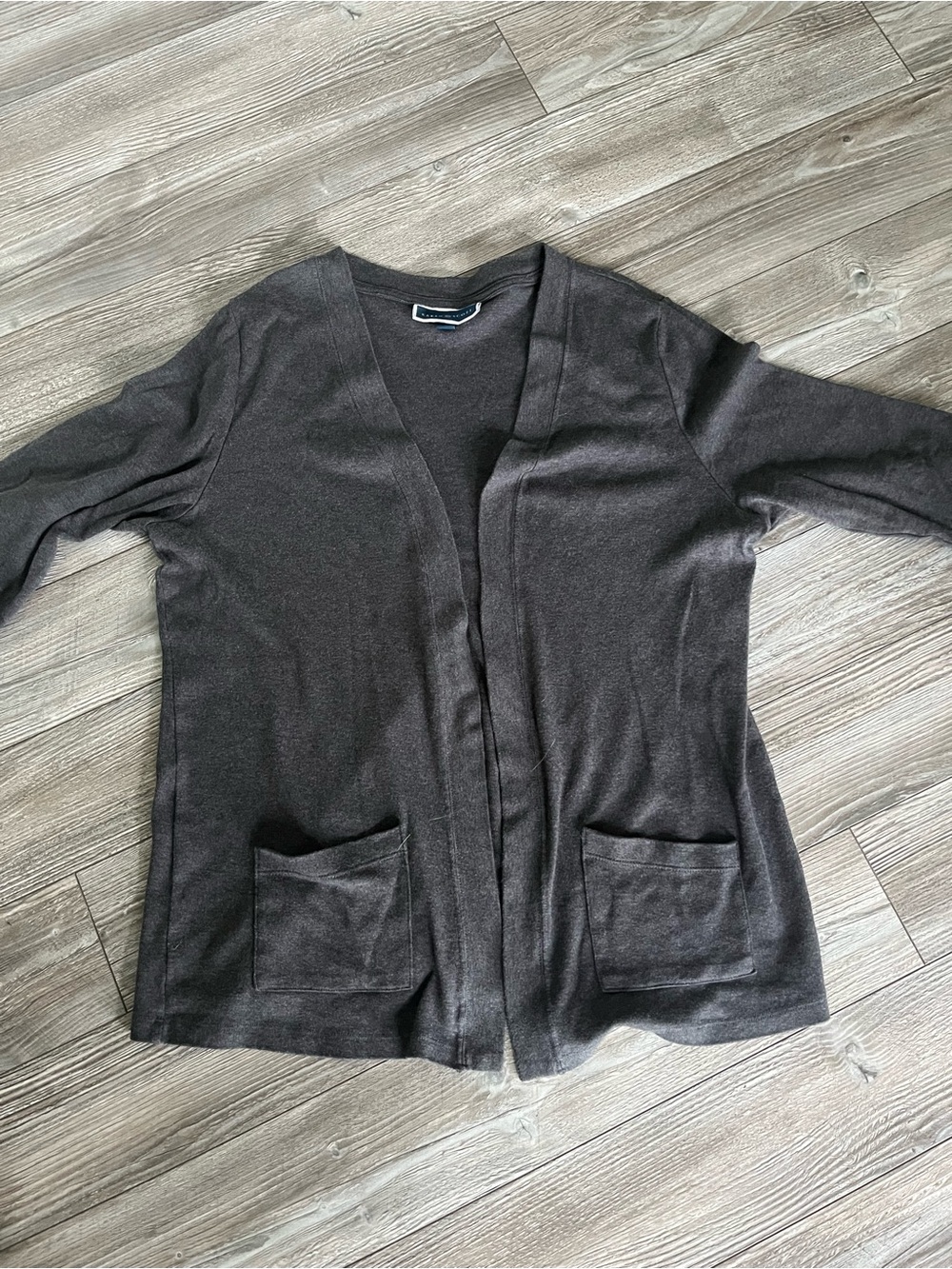 Karen Scott 3/4 sleeve cotton cardigan